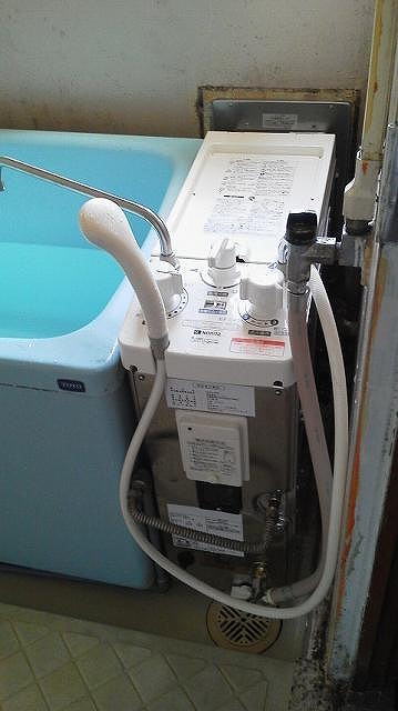 日本初の ガスバランス形ふろがま GBSQ-820D 浴室内設置 メーカー ノーリツ